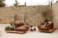 Cane-line Gartenbeistelltisch Glaze korallenrot, teakfarbig Discount