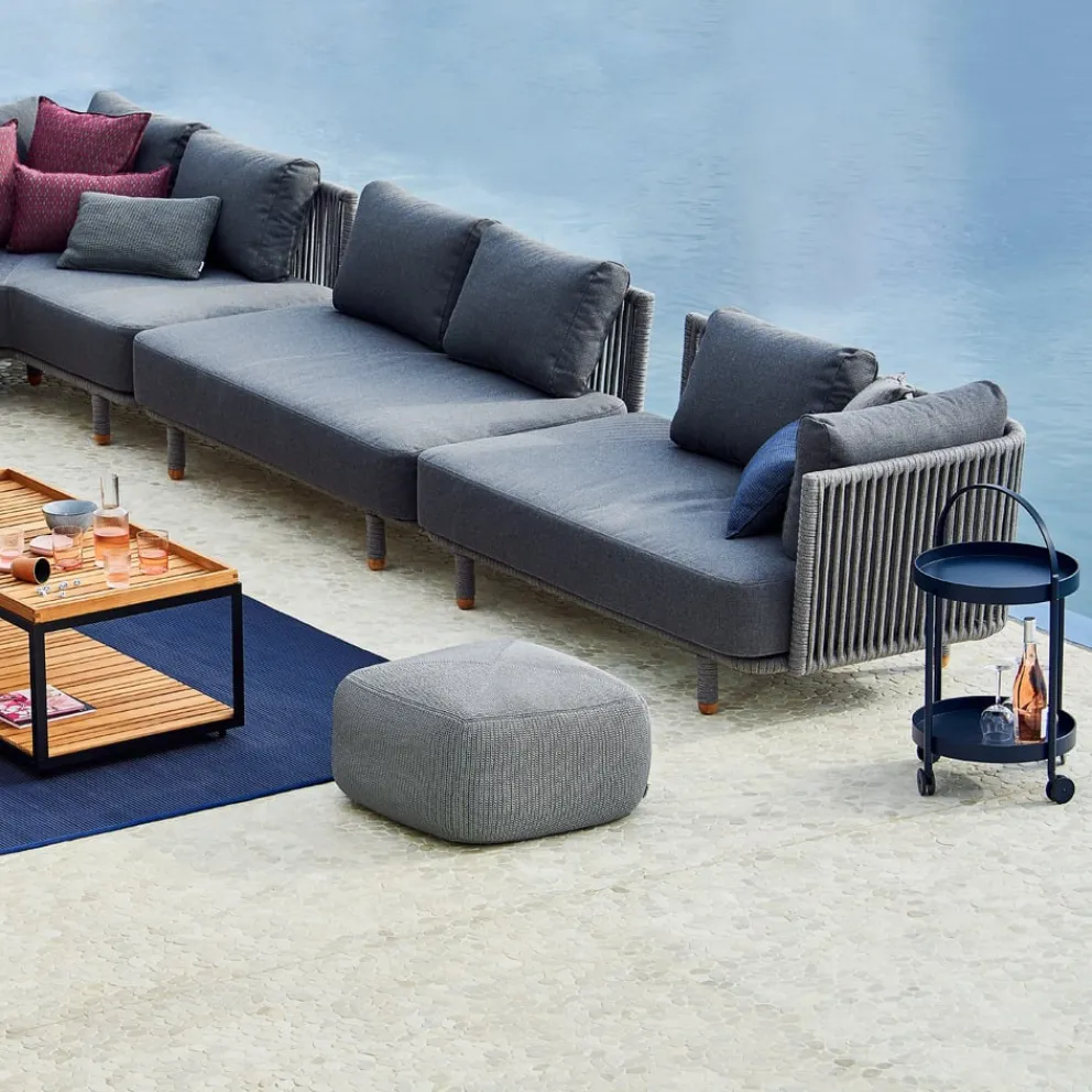 Cane-line Gartenbeistelltisch Level lava grey, teakfarbig Best