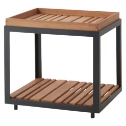 Cane-line Gartenbeistelltisch Level lava grey, teakfarbig Clearance