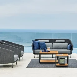 Cane-line Gartenbeistelltisch Level lava grey, teakfarbig Clearance