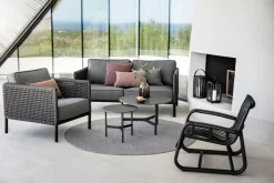 Cane-line Gartenbeistelltisch Twist black COB, lava grey Online