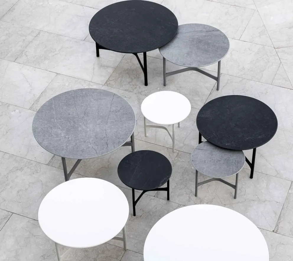 Cane-line Gartenbeistelltisch Twist black COB, lava grey Discount