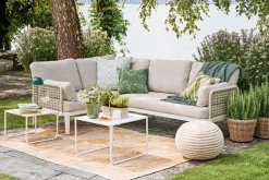 BYYU Gartenbeistelltisch Venedig weiss Discount