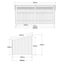 PLUS Gartenhaus Multi fichtefarbig Clearance