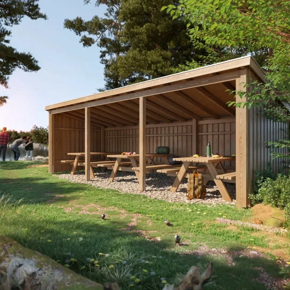 PLUS Gartenhaus Nordic fichtefarbig Discount