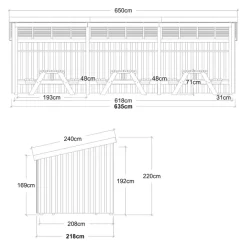 PLUS Gartenhaus Nordic fichtefarbig Discount