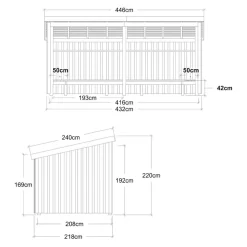 PLUS Gartenhaus Nordic fichtefarbig Hot