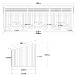 PLUS Gartenhaus Nordic fichtefarbig Outlet