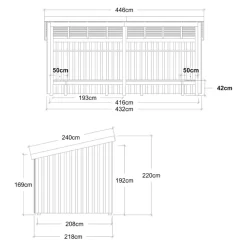 PLUS Gartenhaus Nordic fichtefarbig New
