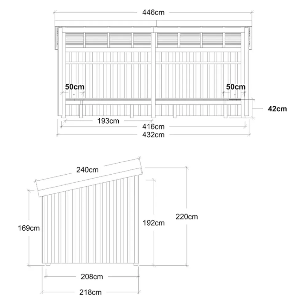 PLUS Gartenhaus Nordic fichtefarbig Discount