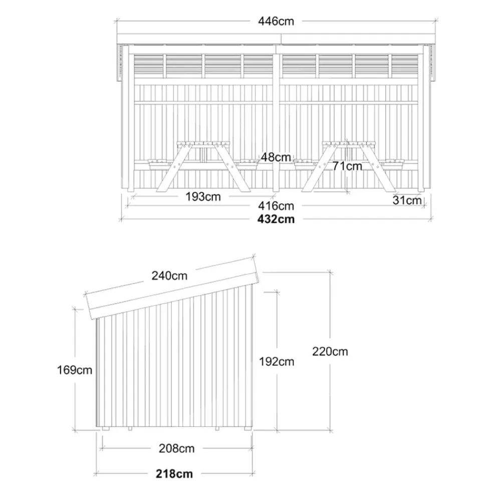 PLUS Gartenhaus Nordic fichtefarbig New
