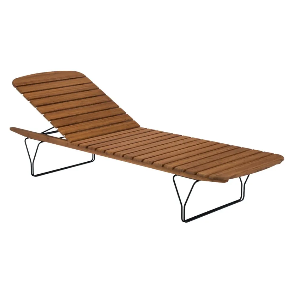 Houe Gartenliege Molo bambusfarbig, schwarz New