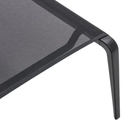 Fast Gartenliege Ushuaia Alluminio 2 nero, Batyline BNE nero New