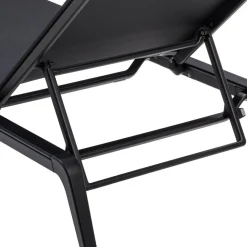 Fast Gartenliege Ushuaia Alluminio 2 nero, Batyline BNE nero New