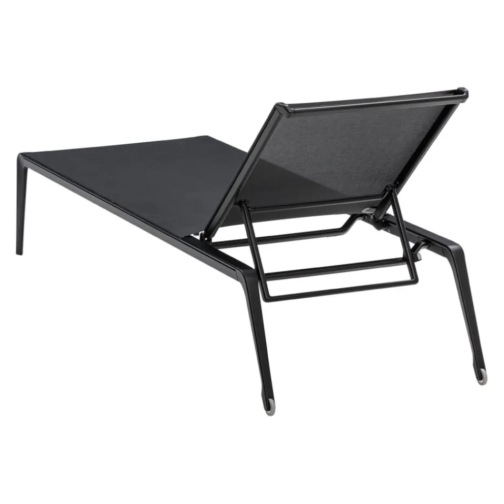 Fast Gartenliege Ushuaia Alluminio 2 nero, Batyline BNE nero New