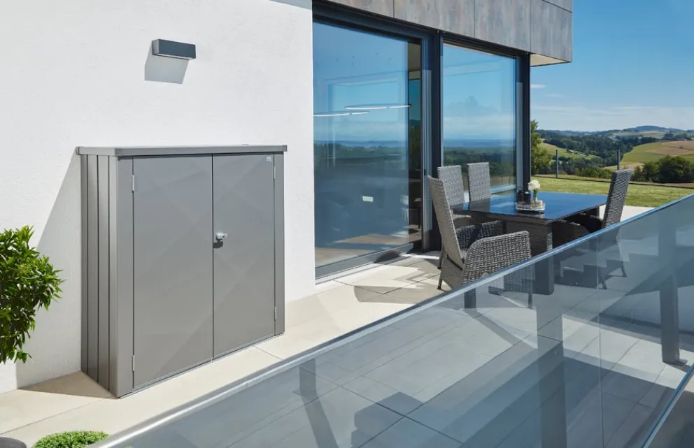 Biohort Gartenschrank Romeo Gr. M X-Design quarzgrau New
