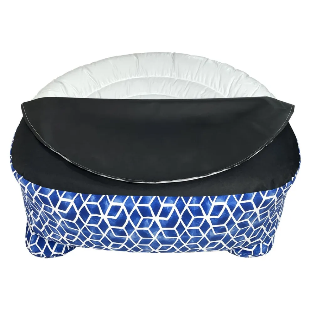 Gartensessel Aufblasbar blau, weiss New