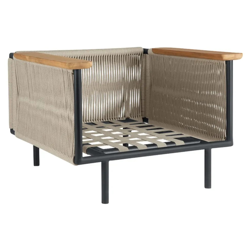 Ethnicraft Gartensessel Corbey beige, braun, schwarz Hot