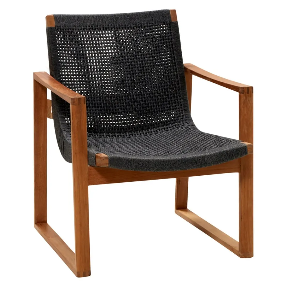 Cane-line Gartensessel Endless dunkelgrau, teakfarbig Discount