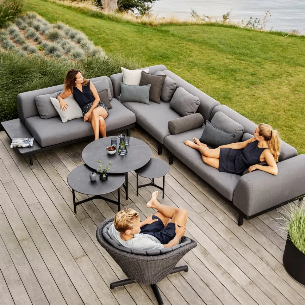 Cane-line Gartensessel Peacock Dark grey