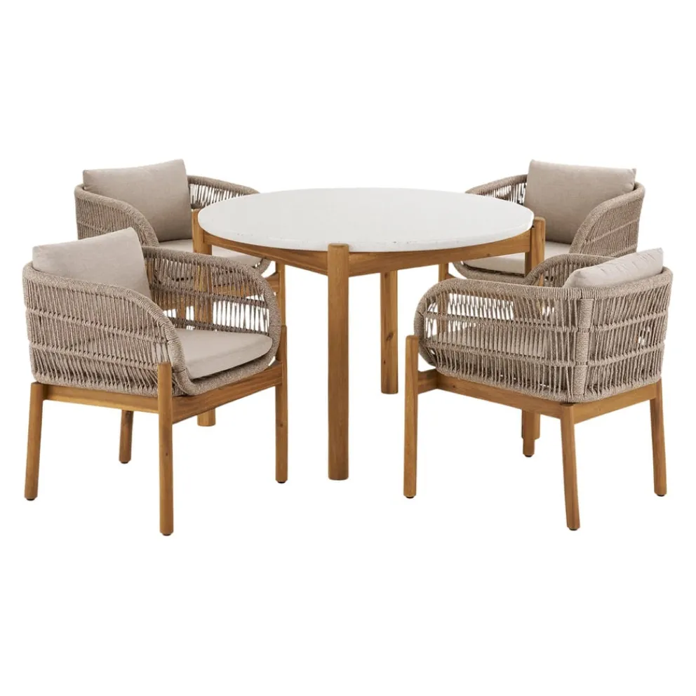 edy&liv Garten-Set Terracina braunbeige Discount