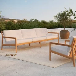 Ethnicraft Gartensofa Jack braun, off-white Discount
