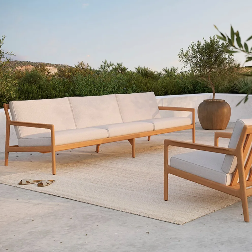 Ethnicraft Gartensofa Jack braun, off-white Discount