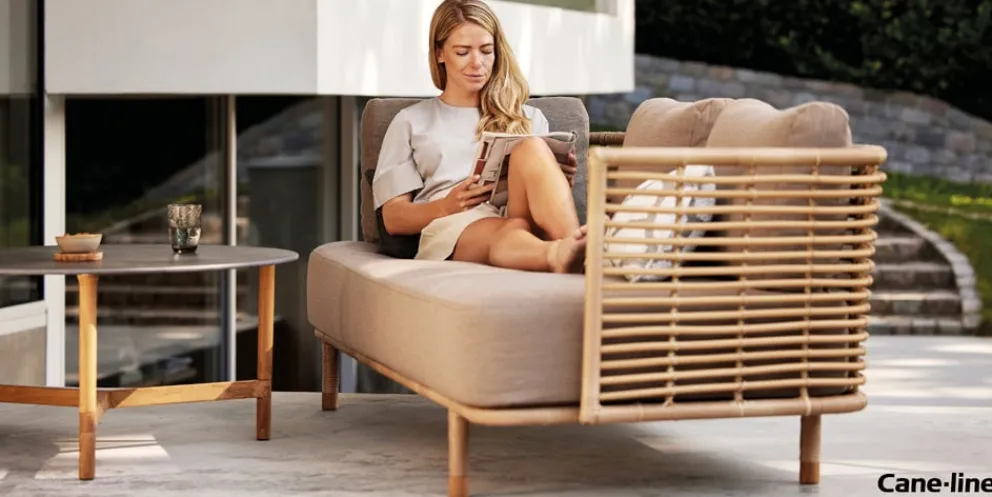 Cane-line Gartensofa Sense naturel, taupe Online