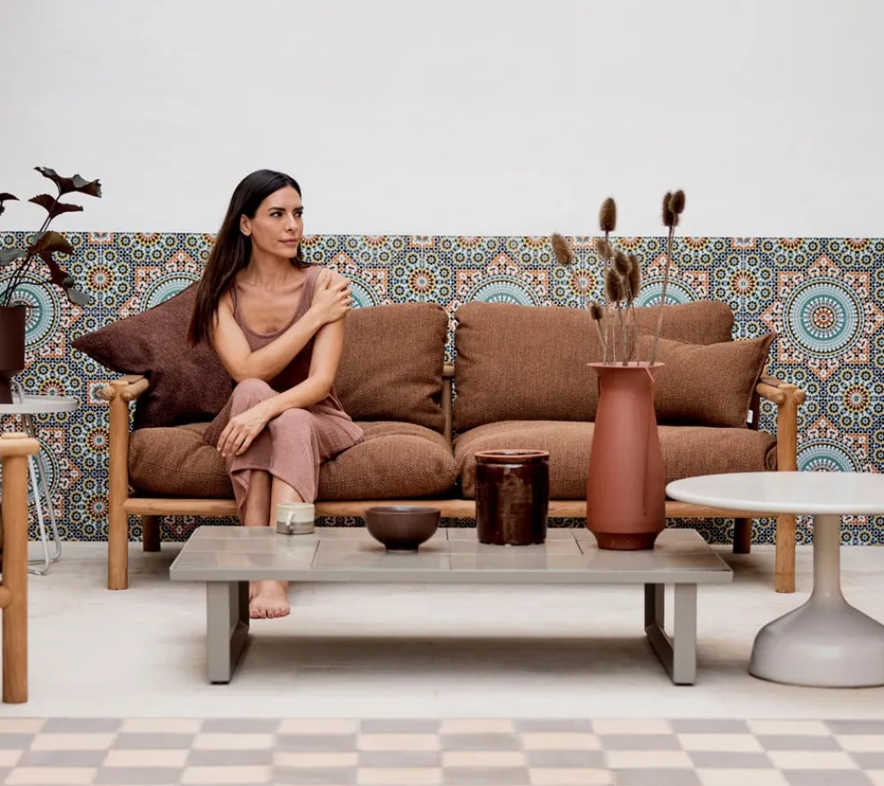 Cane-line Gartensofa Sticks braun, teakfarbig Online
