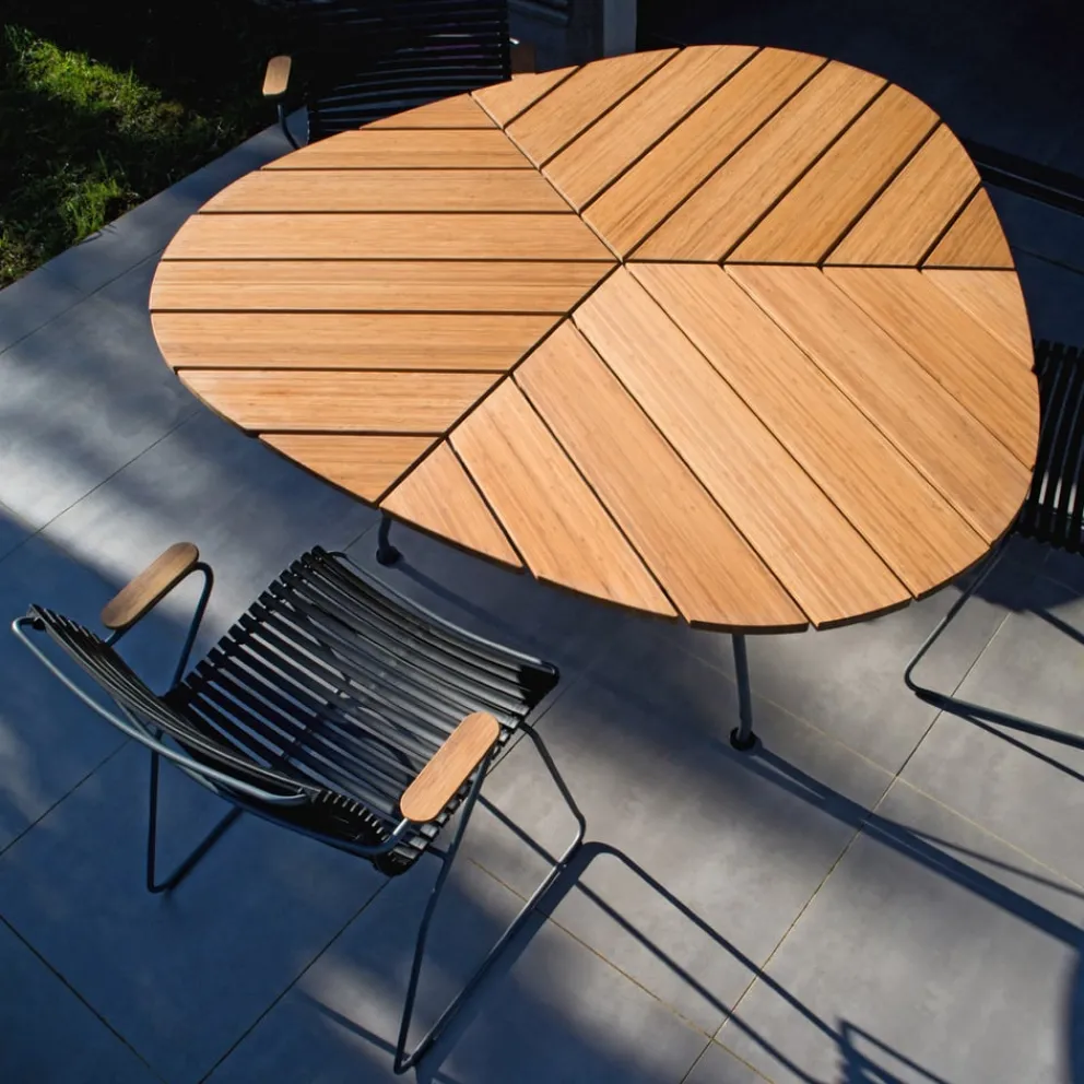 Houe Gartentisch Leaf bambusfarbig Discount