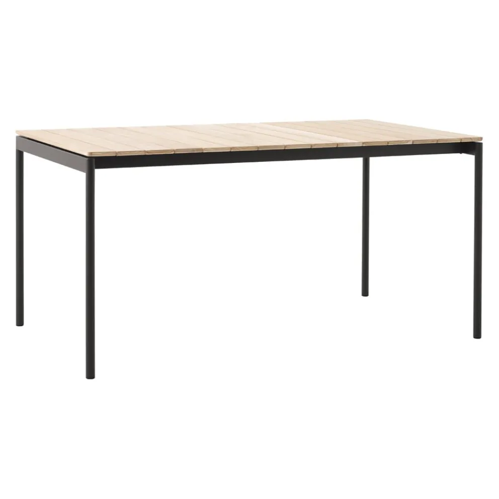 &Tradition Gartentisch Ville Warm Black, teakfarbig Discount