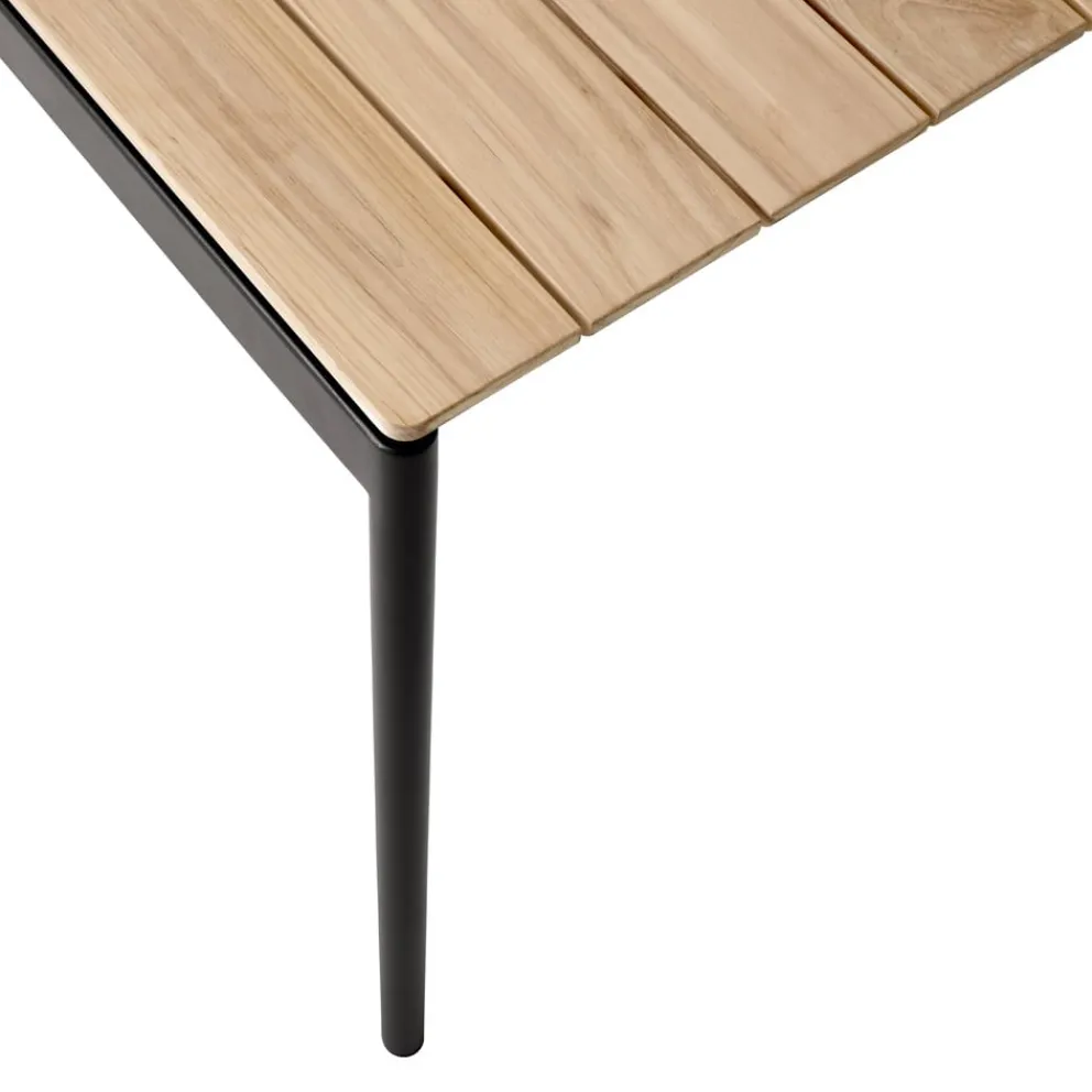 &Tradition Gartentisch Ville Warm Black, teakfarbig Discount