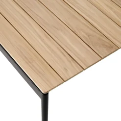 &Tradition Gartentisch Ville Warm Black, teakfarbig Hot
