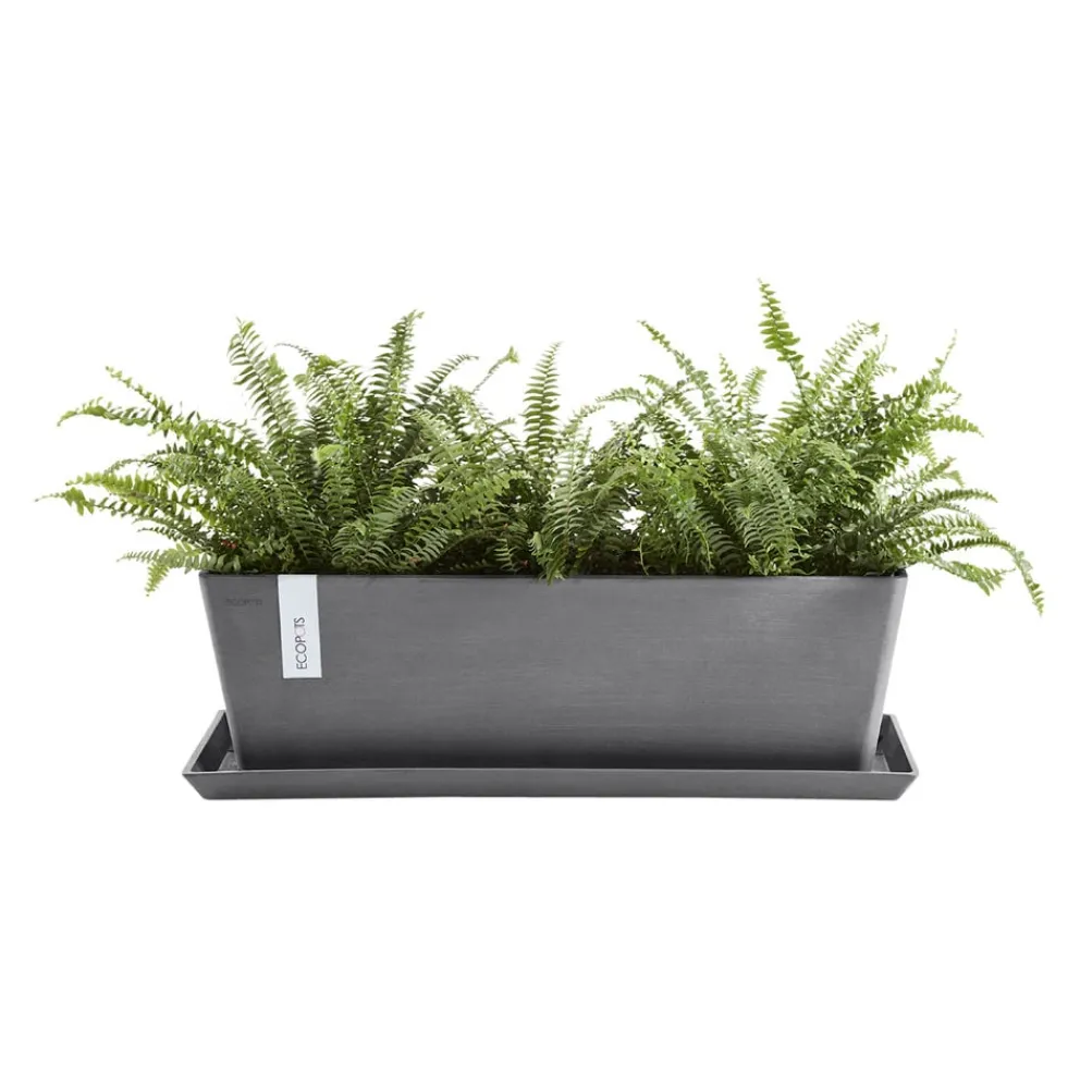 Ecopots Gartentopf Bruges grau Hot