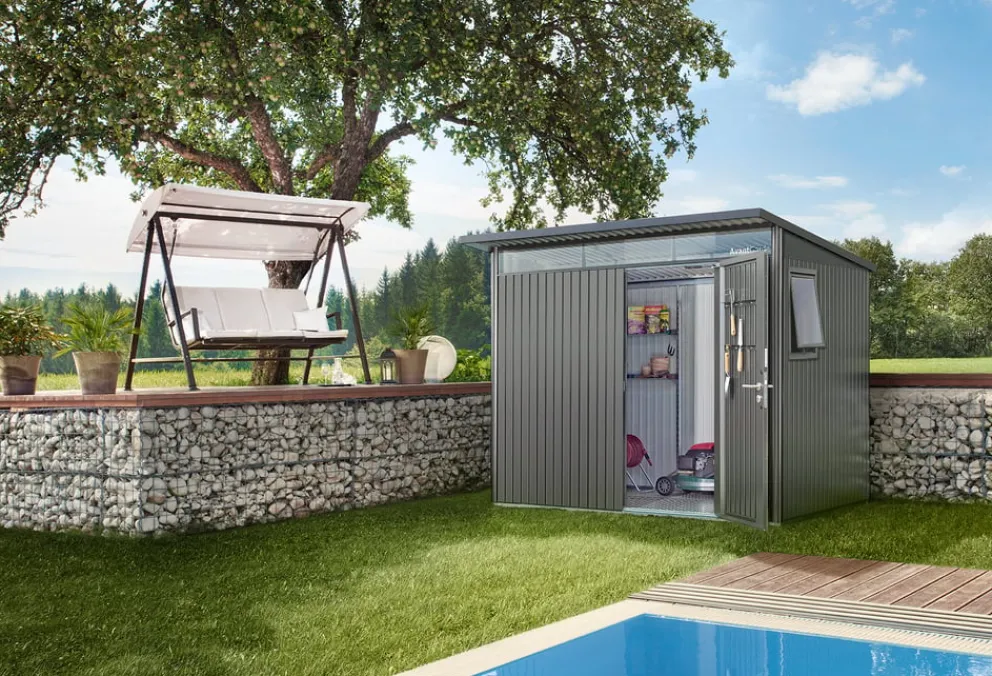 Biohort Gerätehaus AvanGarde A6 WE dunkelgrau Online