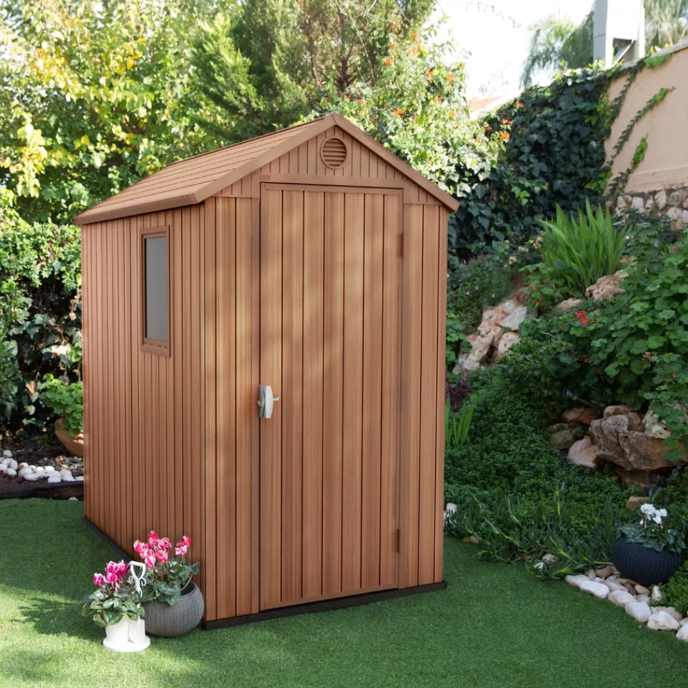 Keter Gerätehaus Darwin 4X6 braun Hot