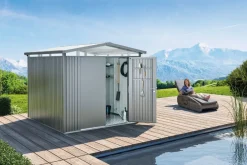 Biohort Gerätehaus Panorama P4 quarzgrau New