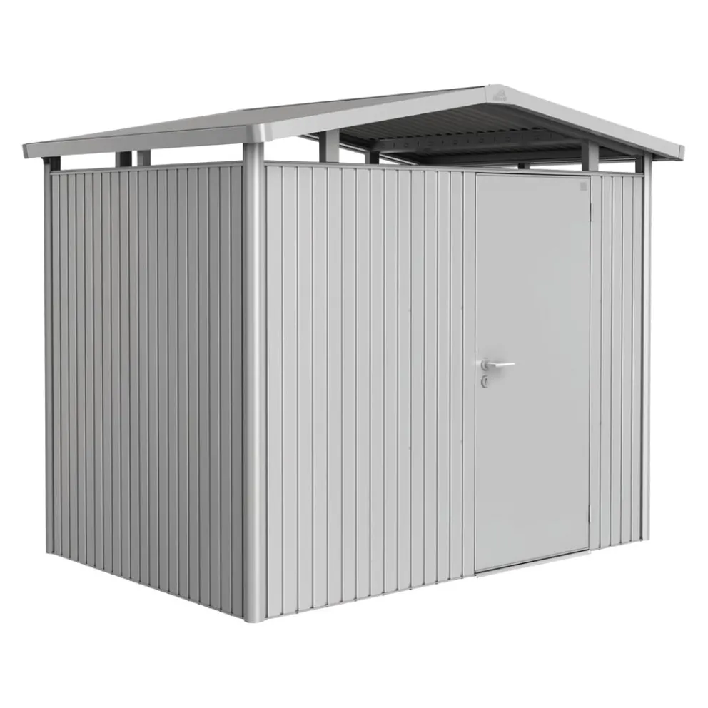 Biohort Gerätehaus Panorama P2 silber Hot