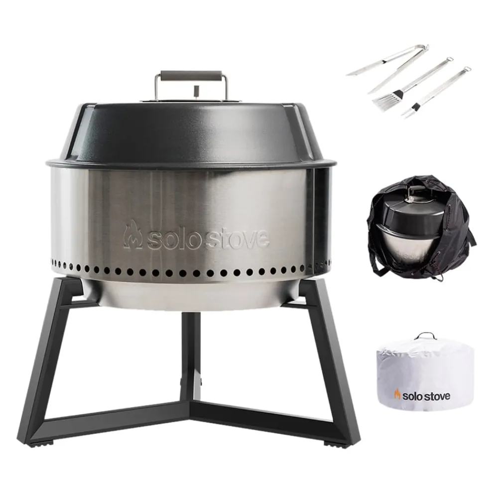 Solo Stove Grill Ultimate Bundle silber
