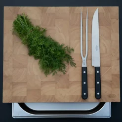 ENO Planchas Grillbesteck Schneidset schwarz, silber Clearance