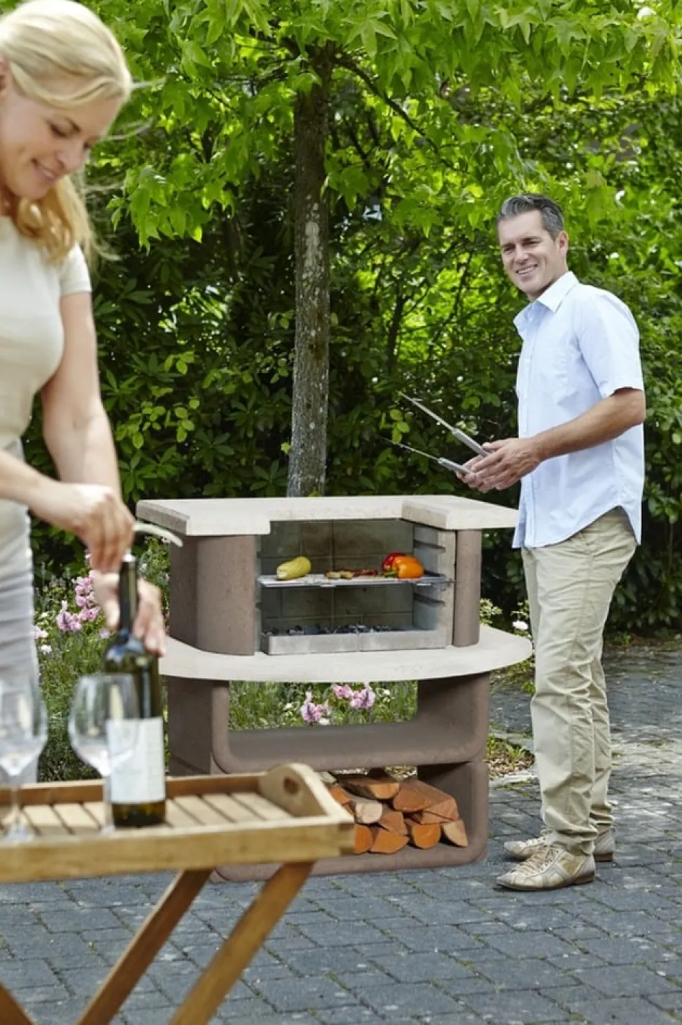 Buschbeck Grillkamin Montana braun, weiss Best