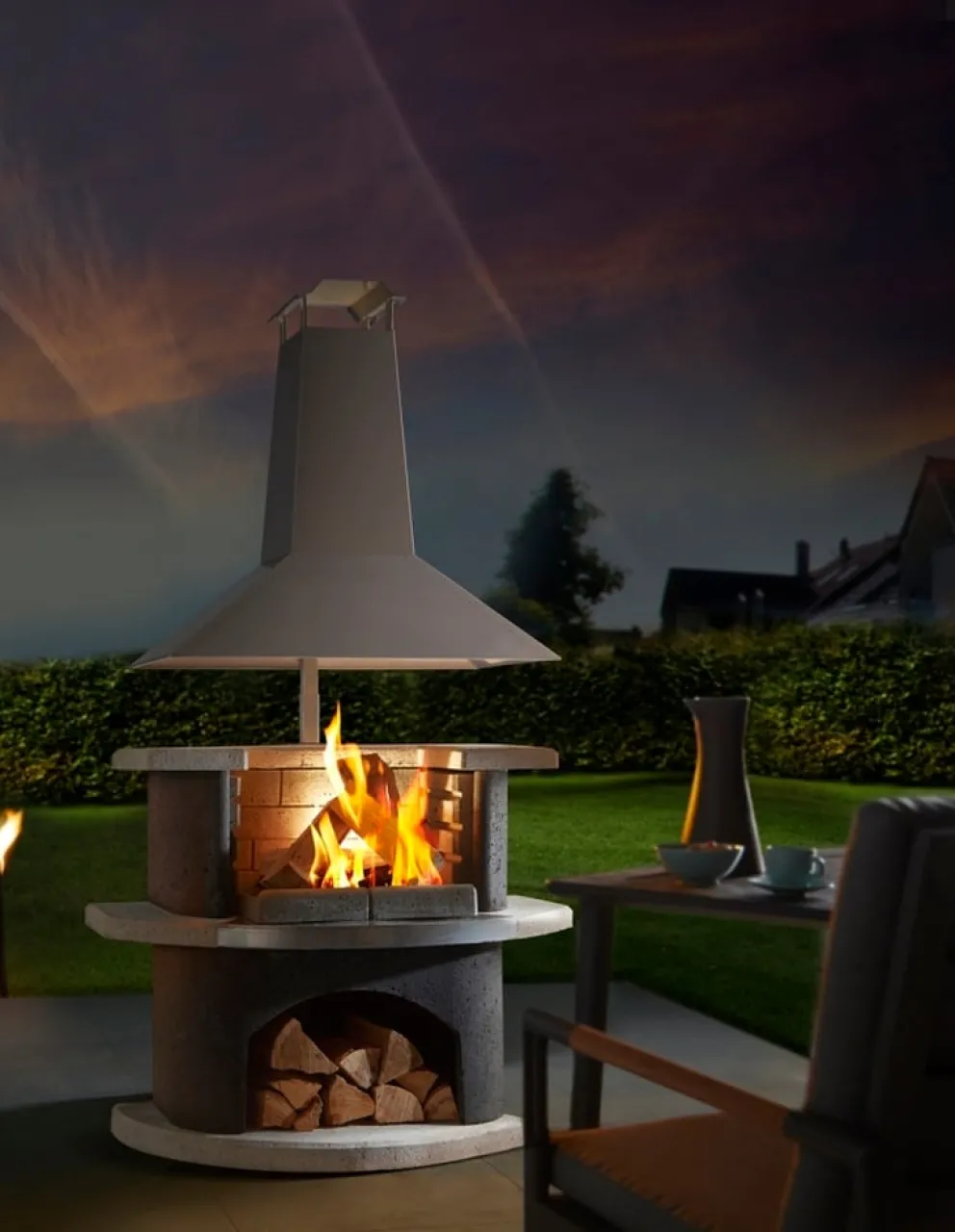 Buschbeck Grillkamin Zürich anthrazit, weiss Clearance