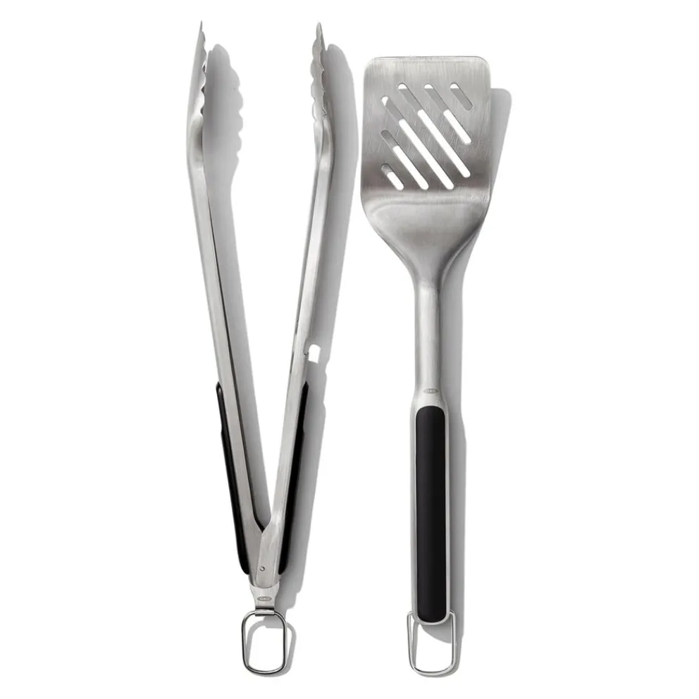 OXO Grillzange Good Grips silber
