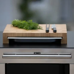 ENO Planchas Grillzubehör Schneidbrett Mit Schale braun, silber Online