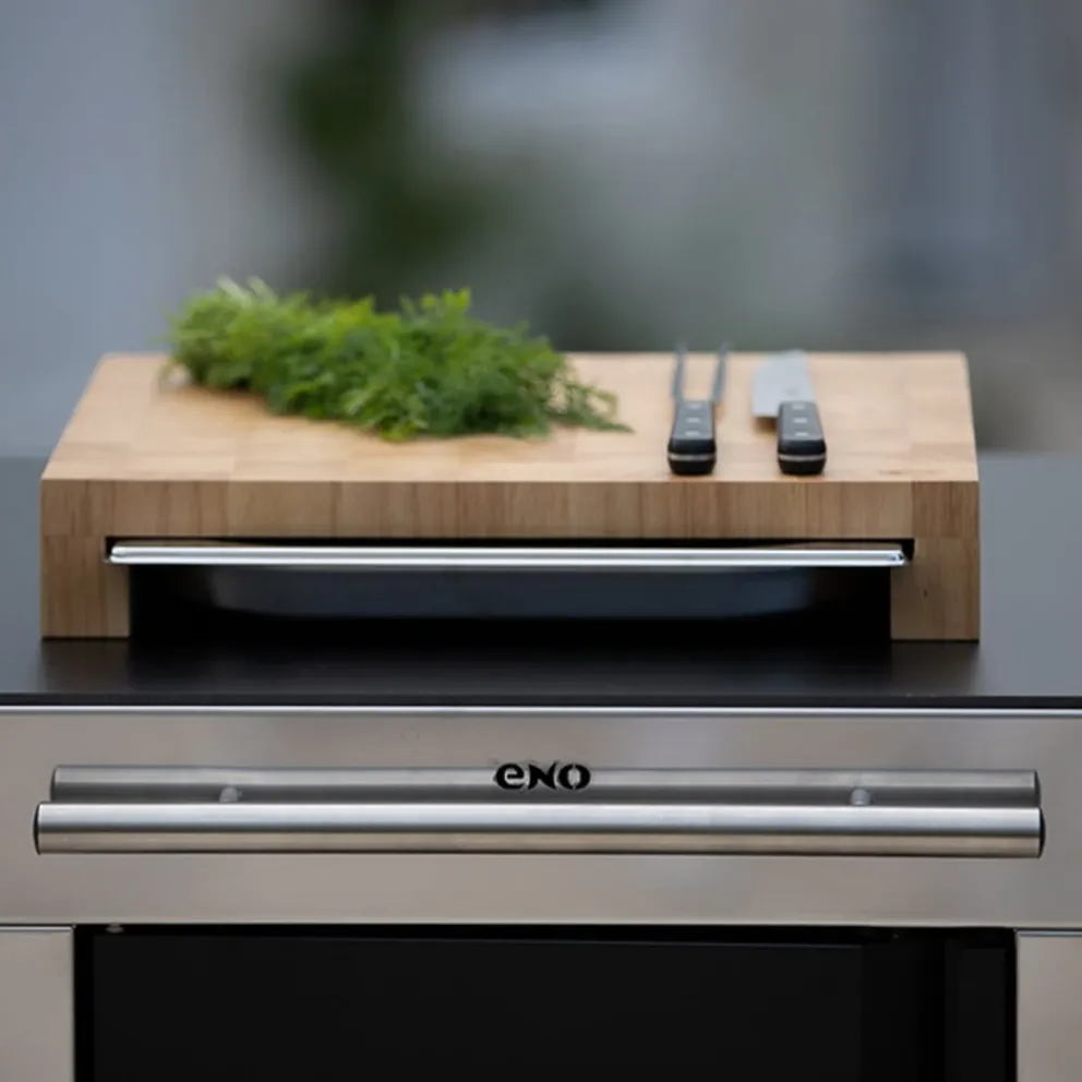 ENO Planchas Grillzubehör Schneidbrett Mit Schale braun, silber Online