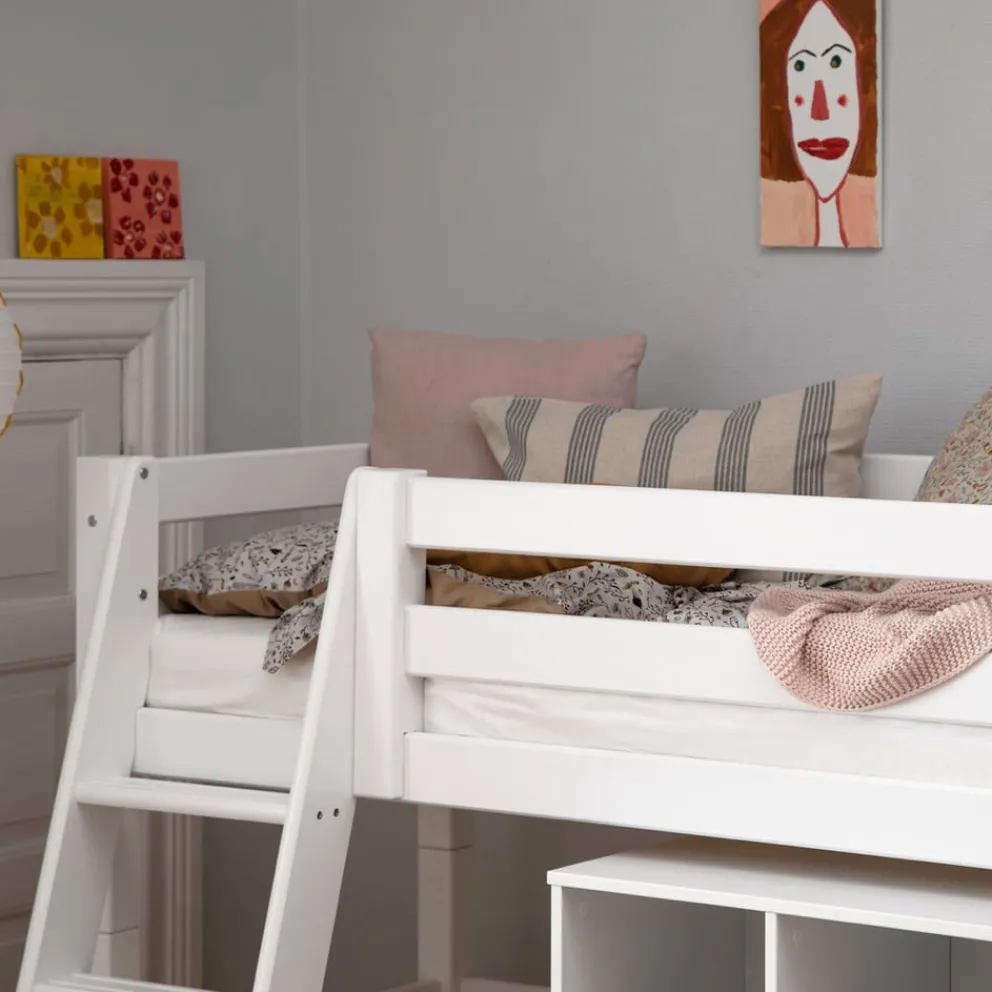 Hoppekids Halbhochbett Einlegerahmen HS-Luxury weiss Clearance