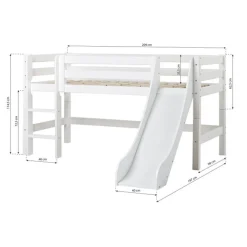 Hoppekids Halbhochbett Einlegerahmen HS-Luxury weiss Online