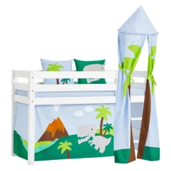 Hoppekids Halbhochbett Einlegerahmen HS-Luxury weiss Hot