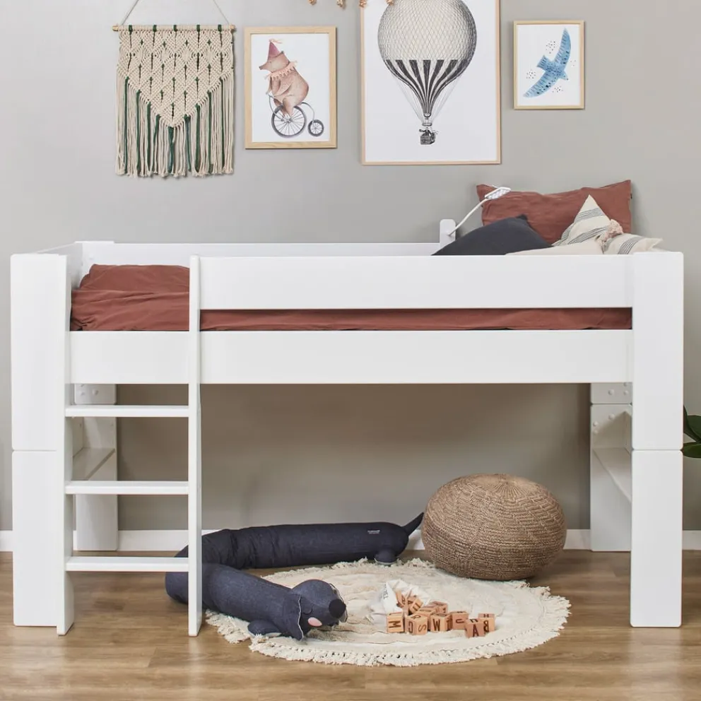 Hoppekids Halbhochbett Steens for Kids weiss Outlet