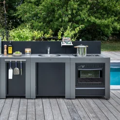 ENO Planchas Herd-/Ofenmodul Eno grau, schwarz Hot